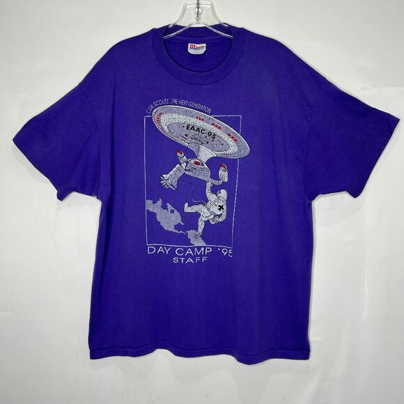 Vintage 90s Cub Scouts T Shirt XL The Next Generation Single Stitch Hanes 50/50 - Picture 1 of 10